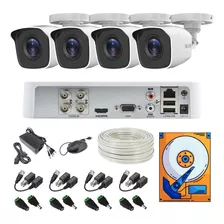 Kit Video Vigilancia 4 Cámaras Hd 1080p / 2mp Utp Baluns 1tb