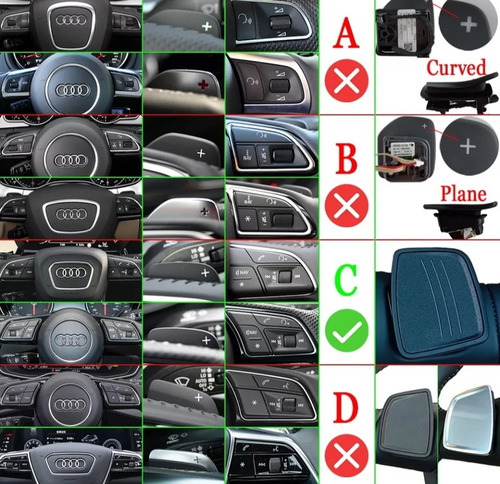 Paletas Cambios Al Volante Audi A3,a4,a5,s3,s4,s5,tt,tts,q5 Foto 3