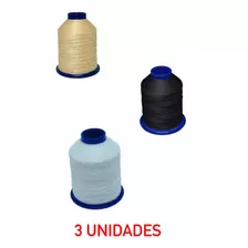 Linha Naylon N20 Kit 03 Unds Costurar Bolsa, Sapato, Couro