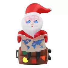 Inflable Papa Noel Gigante Con Luces Led + Mini Motor Fiesta