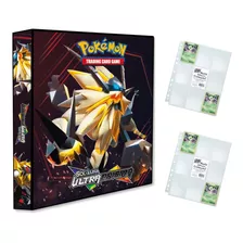 Álbum Pasta Fichário Pokemon + 20 Folhas Ultras Prisma