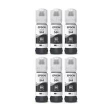 Kit 6 Refil Tinta Para Epson T544 L3110 L3150 L3250 Preto