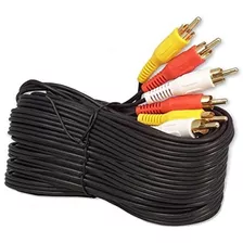 Imbaprice 50 Pies Rca M / Mx3 Cable De Audio / Video Chapado