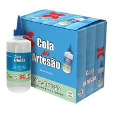 12 Cola Artesão Silicone Liquida Eva/isopor Artesanato 250ml