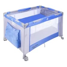 Berço Cercado Infantil Portatil Regulavel Azul Prime Baby