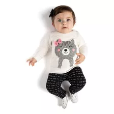 Conjunto Bebê Menina Inverno Blusa E Legging Roupa Infantil