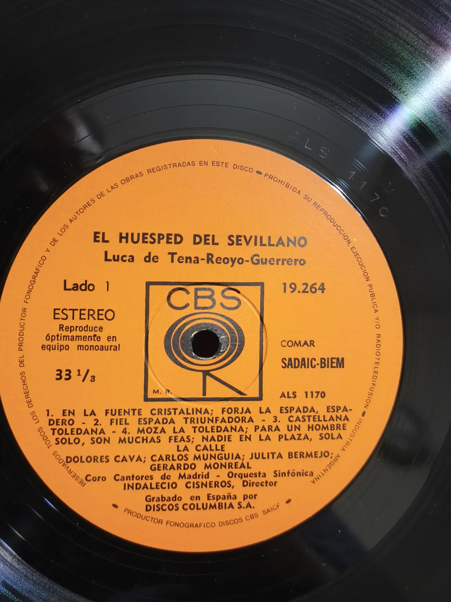 Luca De Tena - Reoyo Guerrero - El Huesped del Sevillano - vinilo 1984