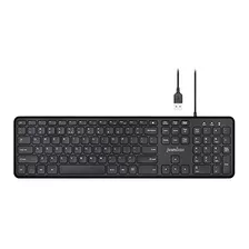 Teclado Perixx Periboard-210 Con Cable/negro Color Del Teclado Black