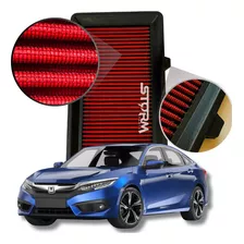 Filtro De Ar Esportivo Honda Civic 1.5 Turbo 2016 A 2024 Rs