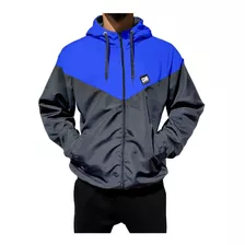 Campera Deportiva Abrigo Rompe Viento Hombre Con Capucha G6