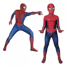 Fantasia Cosplay Homem-aranha Meias Traje Vermelho E Azul