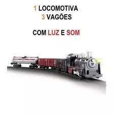 Trenzinho Eletrico Ferrorama Locomotiva Pista Luz Som