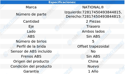 Par De Mazas Traseras Sin Abs Saturn Ls 2000 National Foto 5