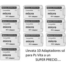 10 Adaptadores De Memoria Sd2vita V5 Micro Sd Para Ps Vita 