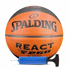 Bola Basquete Spalding Tf-250 + Bomba De Ar