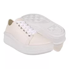 Tenis Dama Stylo 16459 Simipiel Beige