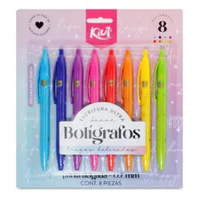 Boligrafo Kiut Rt 0.7 X 8 Colores Norma Color De La Tinta Surtidos Color Del Exterior Surtidos