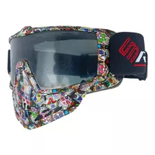 Goggles Para Motociclistas Con Mascara Skull Intercambiable