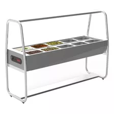 Buffet Carrinho Self Service Térmico 10 Cubas Inox 220v Saro