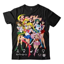 Remera Sailor Moon Algodon Peinado Serigrafia Over Size