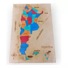 Mapa Argentina Madera