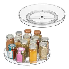 Mdesign Lazy Susan Turntable Spinner De Plástico Para Cocina