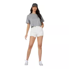 Camiseta Cropped Básica Ideal Algodão 30.1 Cinza