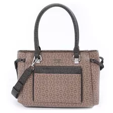 Bolsa Guess Chica Torre Negro Café Beige Vy725905 Para Dama Color Marrón Diseño De La Tela Rugoso