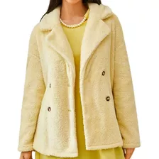 Abrigo Polar Para Mujer Amarillo