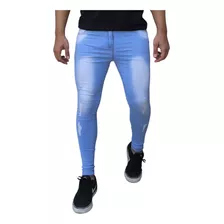 Calça Masculina Rasgada Skinny Com Lycra Envio Imediato