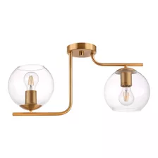 Lámpara De Techo, Acabado Oro Y Cristal, 204336a,marca Eglo 
