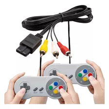 Kit 2 Controle Super Nintendo Snes Compativel + Cabo Imagem