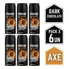 Desodorante Axe Fragancia Dark Temptation Chocolate Pack X6