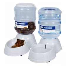 Dispensador De Alimento Y Agua Para Perro Y Gato