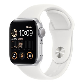Apple Watch Se Gps - Caja De Aluminio Plata 40 Mm - Correa Deportiva Blanca - PatrÃ³n