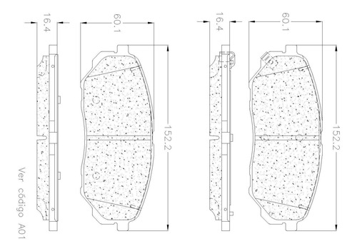 Balata Delantera Grc Prime Para Kia Sorento 2015-2019 Foto 2