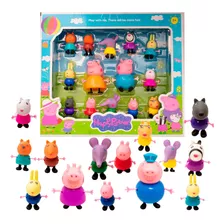 Peppa Pig Set Juguetes Muñecos Mama Y Papa Cerdito Amigos