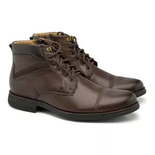 Bota Coturno Masculino Ferricelli Couro Legítimo Virage Brow