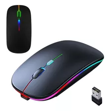 Mouse Recarregável Wireless Sem Fio Com Led Colorido Premium