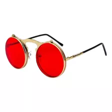 Gafas De Sol Redondas Abatibles Metal Retro Steampunk