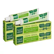Creme Dental Boni Natural Sem Flúor 90g - Kit 4 Unidades 