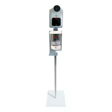 Pedestal Con Termómetro + Dispensador Gel Antibacterial V4