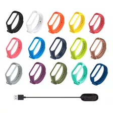 15 Correas Y 1 Cable De Carga Usb Para Xiaomi Mi Band 4