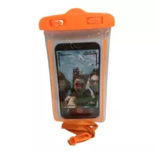 Capa/bolsa A Prova D'água P/ Celular - Universal (laranja)