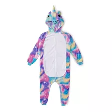 Pijama Unicornio Entero Polar Multicolor Invierno Adulto 