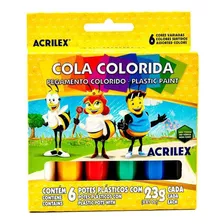Cola Cola Colorida Acrilex Colorida - Colorido