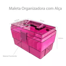 Maleta Organizadora Rosa Com Acessórios Rosa - Multiuso Crippa