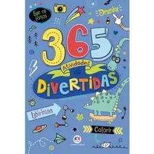 Livro 365 Atividades Divertidas - Ligue Os Pontos + Desenhar + Labirinto + Colorir - Capa Azul