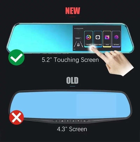 Espejo Retrovisor Dvr Tactil Renault Logan Foto 9