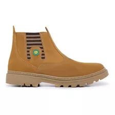 Bota John Deree En Cuero Original Ocre